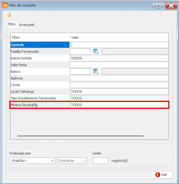 Arquivo:Filtro motivo devolução.png