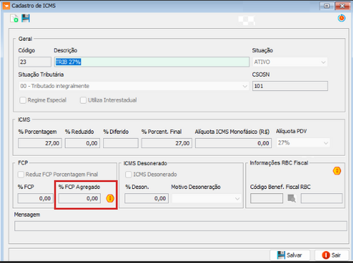 Cadastro de ICMS com o campo FCP Agregado.png