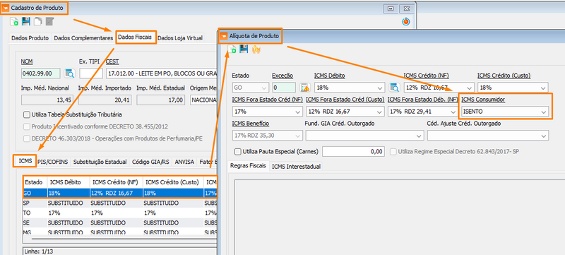 Arquivo:Cadastro de Produto (ICMS Consumidor CST 61).png