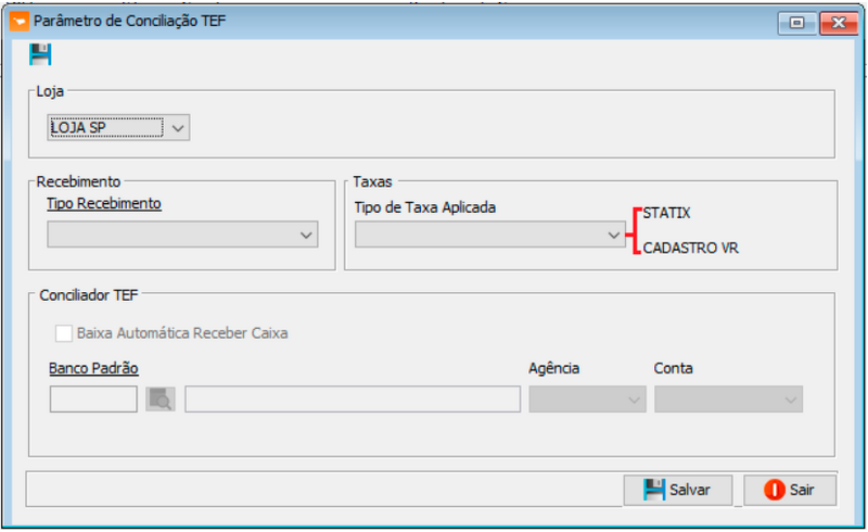 Arquivo:Parâmetro de Conciliação de TEF.png