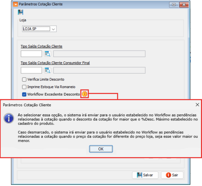 Mensagem informativa do parâmetro Workflow Excedente Desconto.png